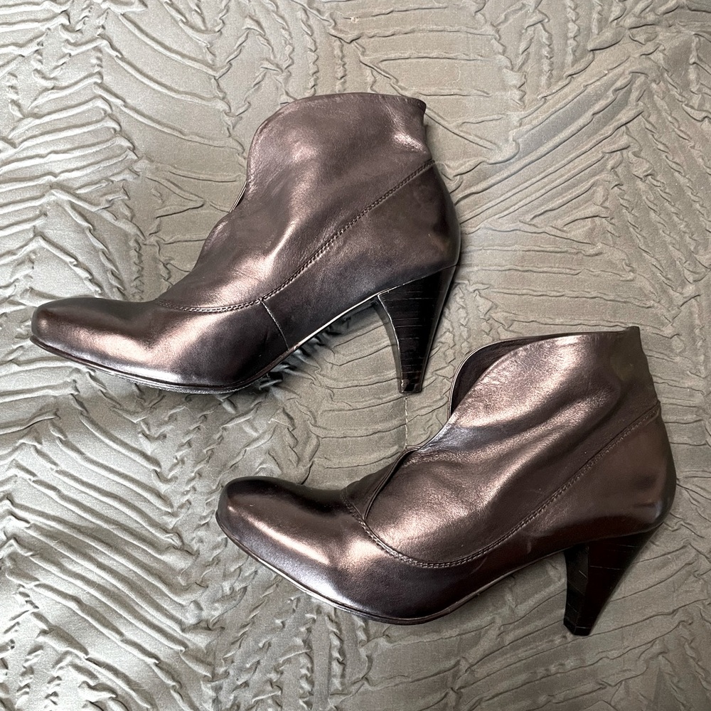 Rotelli Black Leather Booties, Size EU 39 US 8